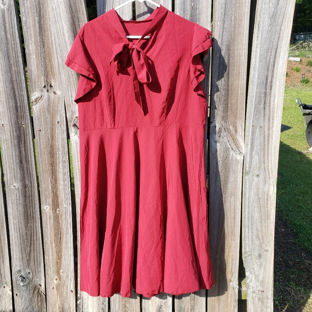 red dress